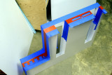 Taping for brick painting