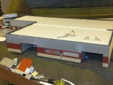 Wall cap and trim details in place