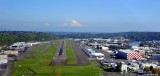 Boeing Field with Mt Rainier