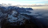 looking to the west over Alps