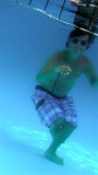 My underwater stalker (he has down syndrom - sweet boy)