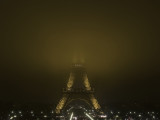 Eiffel Tower in the Fog Close View
