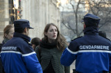 Gendarmes protecting Sainte Chappelle from terrorists