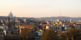 Views from the Aventino at sunset (St. Peters, left)