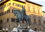  Bronze statue of Cosimo I dé Medici (Giambologna 1594) in Piazza della Signoria