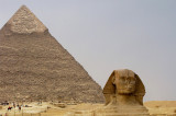 Chefren pyramid with limestone cap remaining