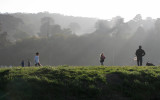 Above the path. Watch what she does with that ball. 2010