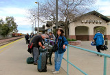 THE PARTYS OVER, a friend said.  Sad and waiting for Amtrak. #1370