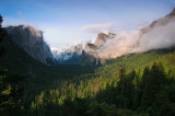 Hours later, Spring storm, momentary clearing, Tunnel View, Cathedral Rocks, 7:13 pm  #2620