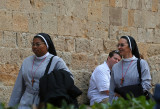 Nuns walking by our cafe