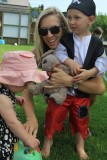 Pirate Toby with mummy and sister Mila