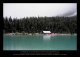 BANFF NP - Boathouse during Snow Showers