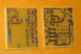Printed circuit board front and back, from an earlier version,