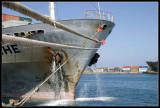 Ship unloading Sultan Qaboos Port