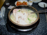 At Tosokchon, samgyetang (chicken ginseng soup)