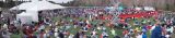 Panorama of Athletes Village for Wave 2 runners in Hopkinton