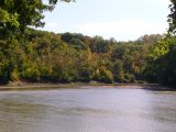 Fall colors on the Des Moines River bluffs at Boone Waterworks