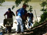 Work crew at upper access