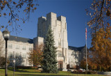 Burruss Hall Fall Morning-Virginia Tech