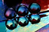 Three glass marbles