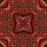 Red & brown striped kaleidoscope
