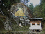 Rock painting of Chenresig, Wang Chhu valley, Bhutan