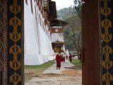 Looking through the outer entrance gate, Punakha Dzong