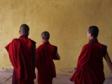Bhuddist monks, Punakha Dzong