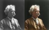 Mark Twain 1907, colorized