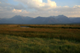 View from camp during sunset