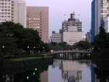 Evening walk. Moats surround the Imperial Palace.