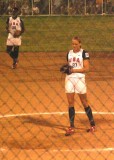 Jennie Finch toes the mound