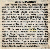 John Stantons Obituary