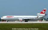 Swiss MD-11 HB-IWE airliner aviation stock photo