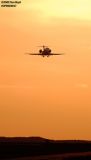 Limex II LLC Canadair CL-600 Challenger sunset corporate aviation stock photo
