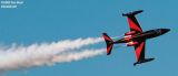 Bobby Younkin in his Lear 23 aviation air show stock photo