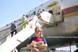 Early 1973 - windblown stairtruck boarding of National Airlines B747-135 N77772 Patricia at LAX