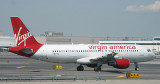 Virgin America A-320 taxi to its gate at JFK