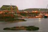 Stonington Harbor around 8 PM after the storm.