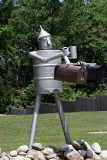 It looked like the Tin Man, but it turned out to be the Bud Man! This mail box had Anheuser Busch stamped on it!