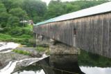 Side view of the covered bridge in Bath, New Hampshire