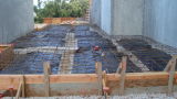 Garage slab ready for cement