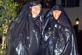 July 2008 - Linda Mitchell Grother and Brenda in St. Petersburg fashionable rain garb