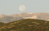 Moon setting over Timp