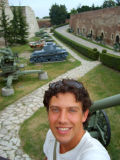 still life with old tanks and guns