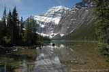 Reflection of Edith Cavell Mountain in Cavell Lake