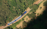 Perú Rail train, 700m lower in the valley