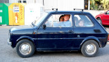 Italian family in Italian car