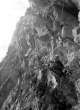 Cima Ovest : premier relais (sur arbre). Un peu de Cima Ovest. Octobre 1960.