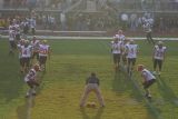 defensive backs' pregame warmup